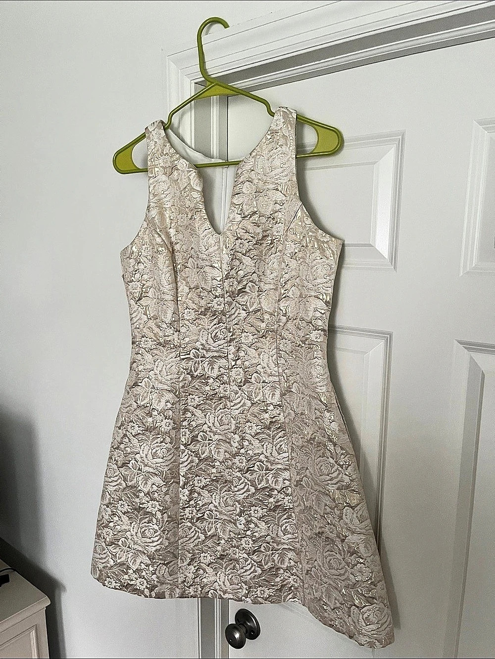 Floral Mini Dress in Cream Like New